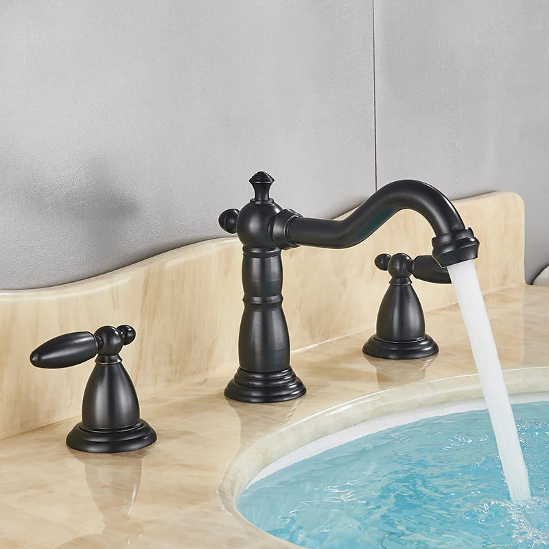 Heritage Brass – Antique 3-Hole Bathroom Faucet