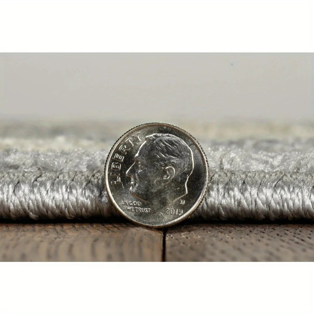 Corfu Chevron – Grey & Cream Geometric Area Rug (44"x6")