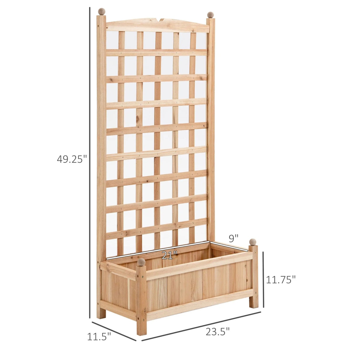 GrowTrellis – Raised Garden Bed with Trellis (23.5")