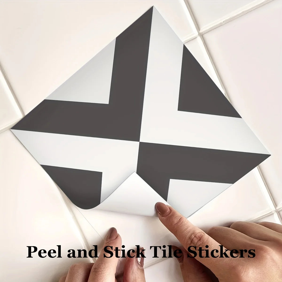 12PCS Moroccan style black and white — Tile Decals