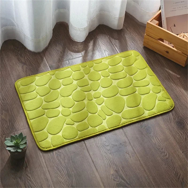 CobbleSoft – Embossed Foam Bath Mat (Super Absorbent)