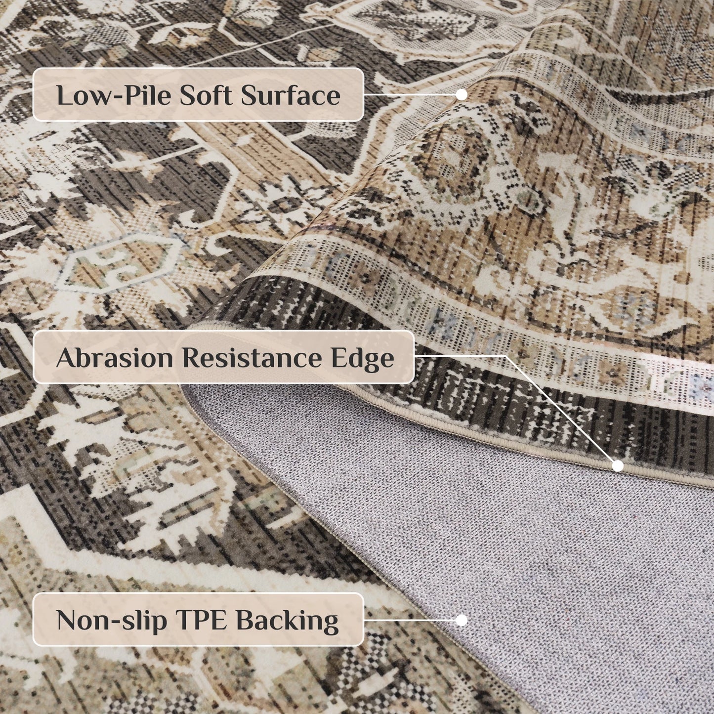 Orhopui Boho – Outdoor Washable Rug (Non-Slip, Stain-Resistant)