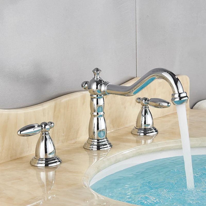 Heritage Brass – Antique 3-Hole Bathroom Faucet