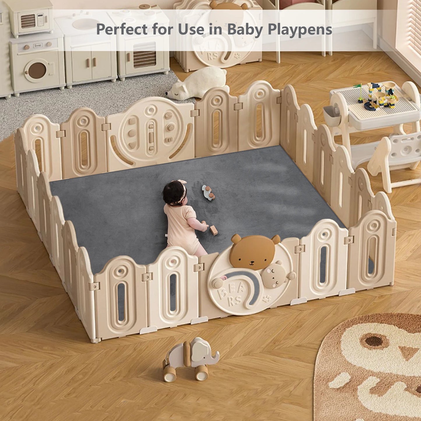 CloudPlay – Gray Memory Foam Baby Play Mat