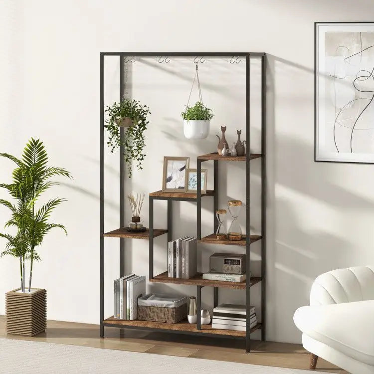 Verdant Tower – 6-Tier Metal Indoor Plant Stand (71")