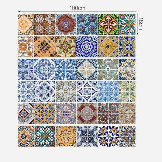 Talavera Charm – Peel & Stick Tile Decals (12-Pack)