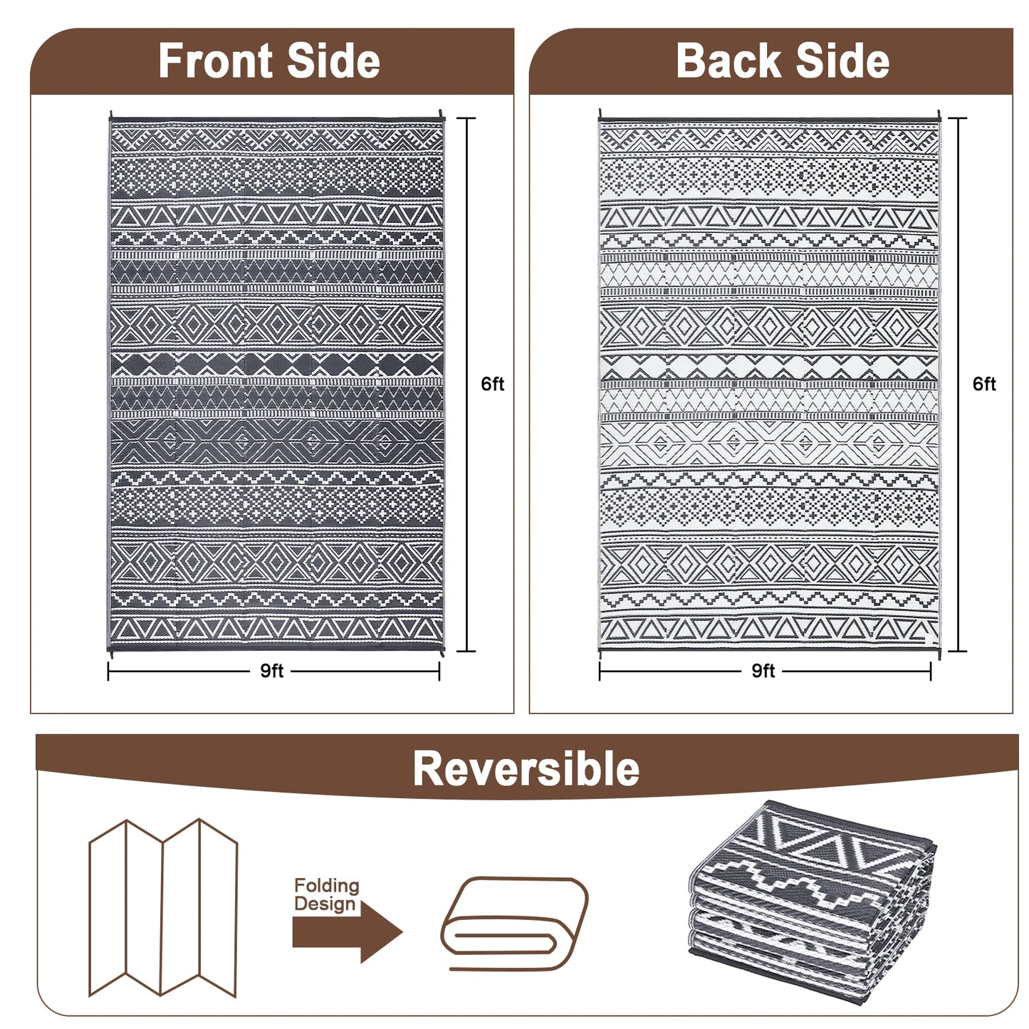 Nomad Weave – 5x8 Waterproof Outdoor Rug (Reversible)