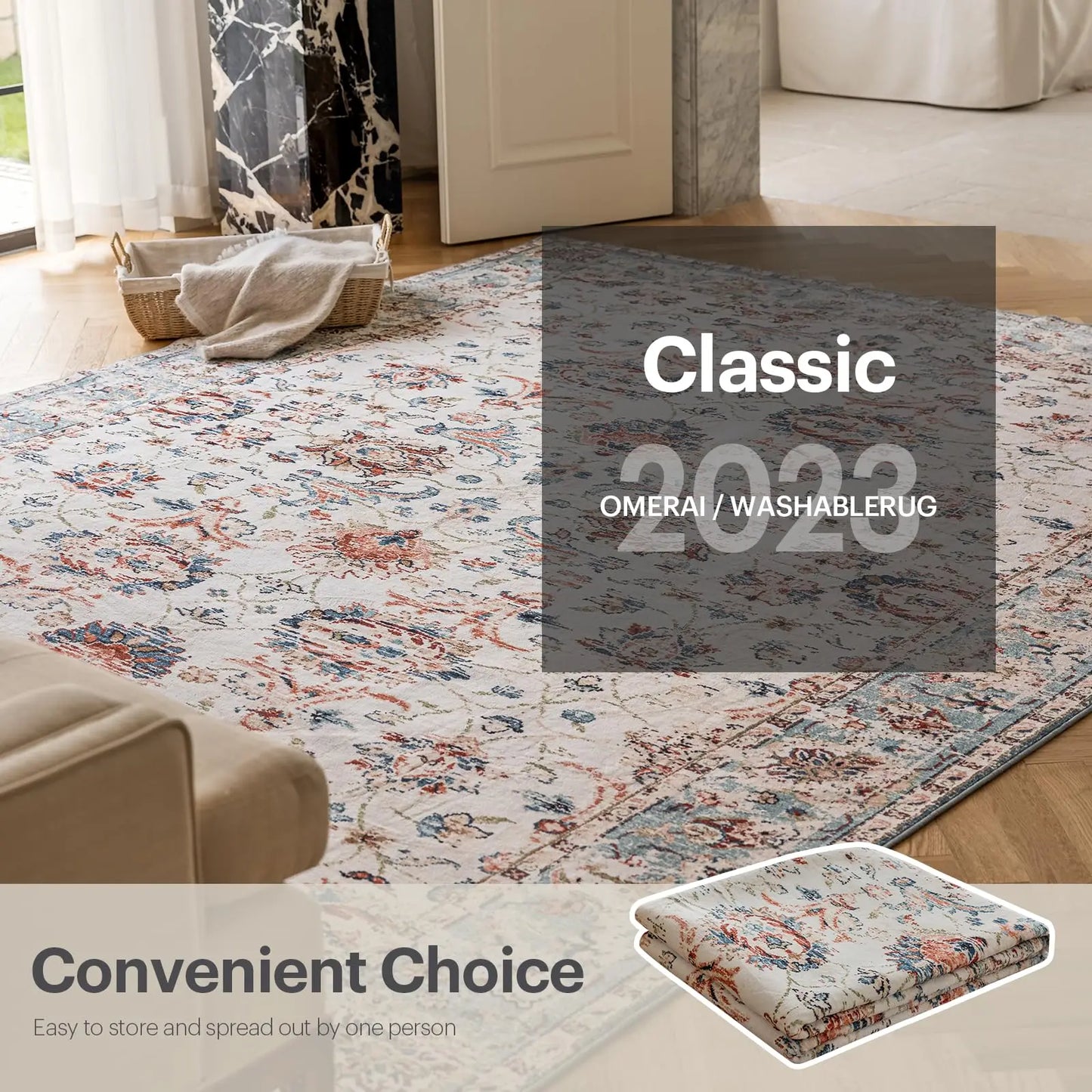 Orhopui Modern Art – Faux Wool Washable Area Rug