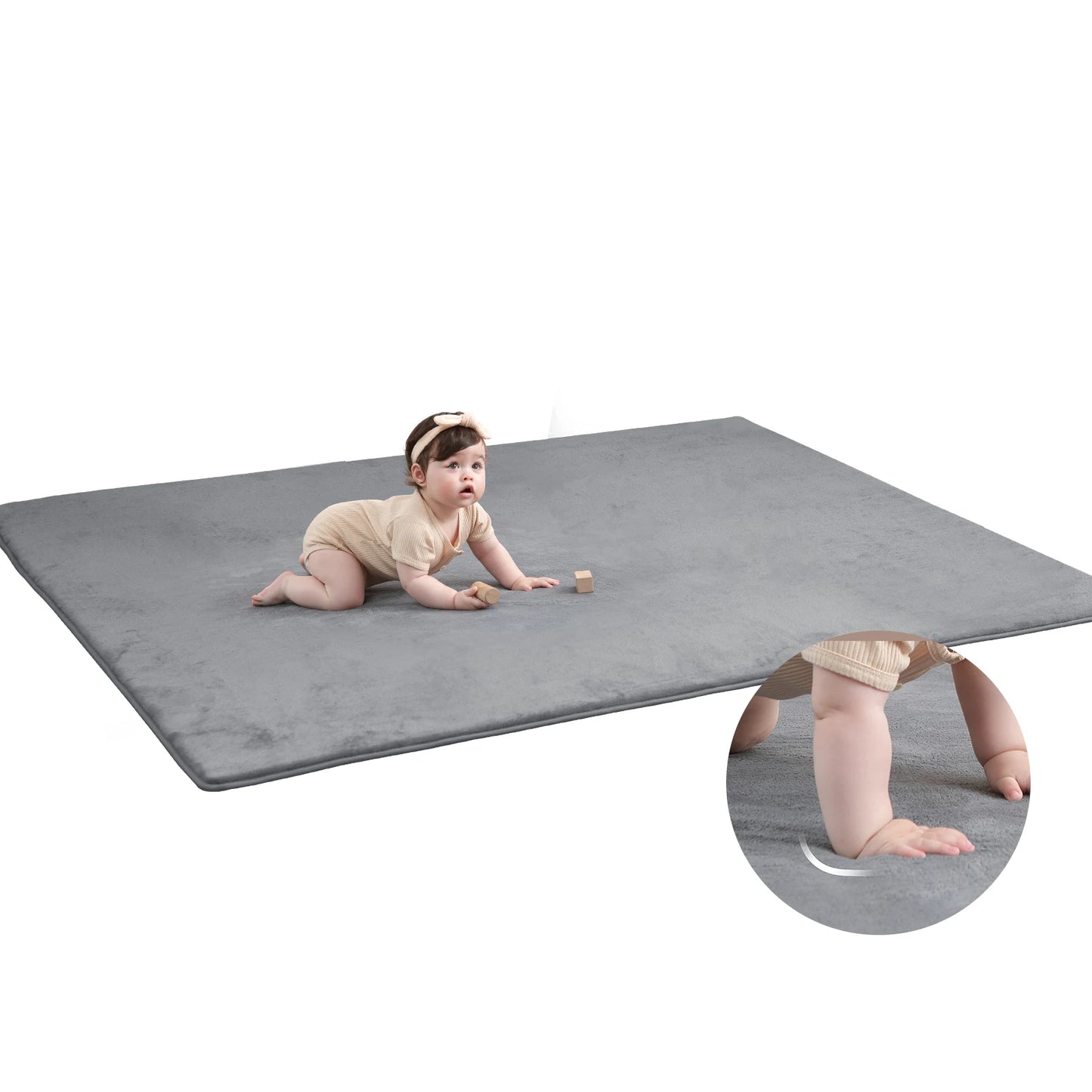 CloudPlay – Gray Memory Foam Baby Play Mat