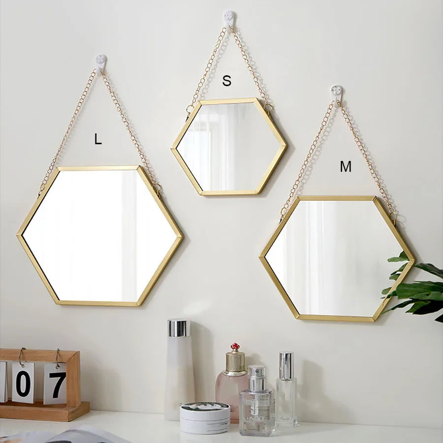 Hexagon Wall Mirrors (Set)