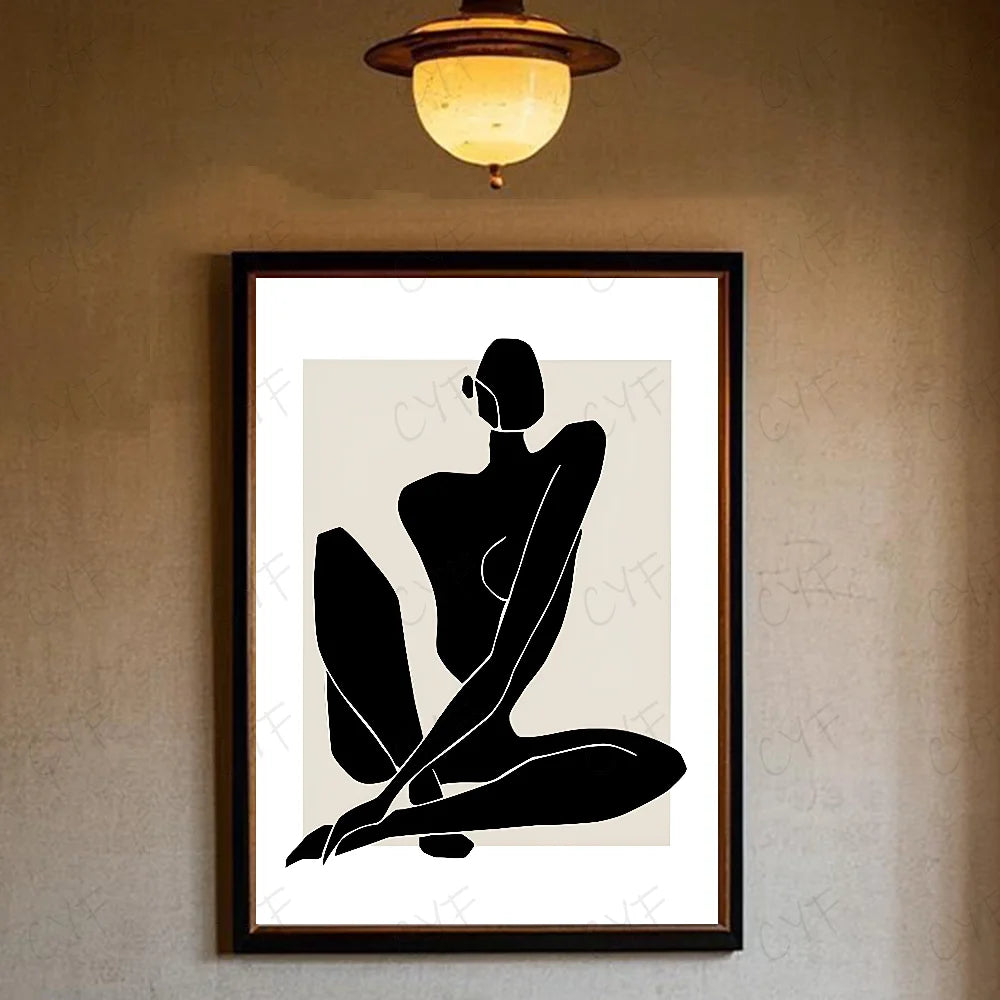 Black Leaf & Ivory Vase