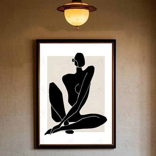 Black Leaf & Ivory Vase