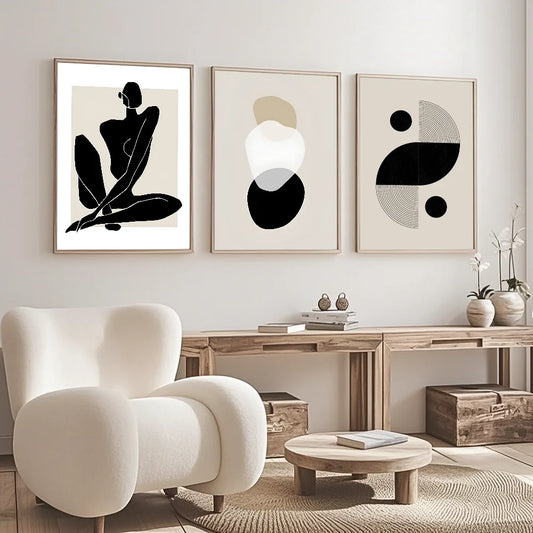 Soft Beige Balance Circles