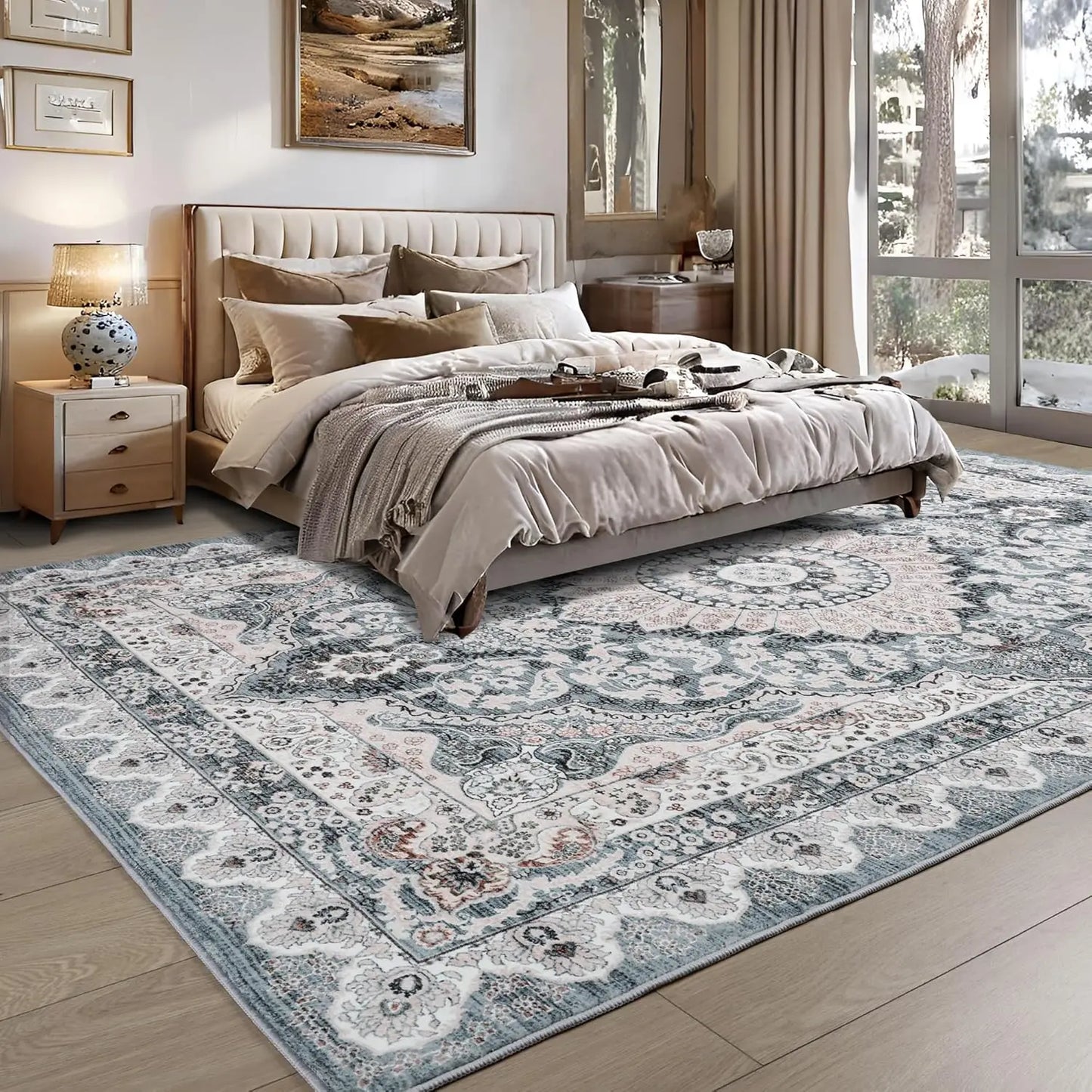 Heritage Weave – Washable Vintage Area Rug (Non-Slip, Low-Pile)