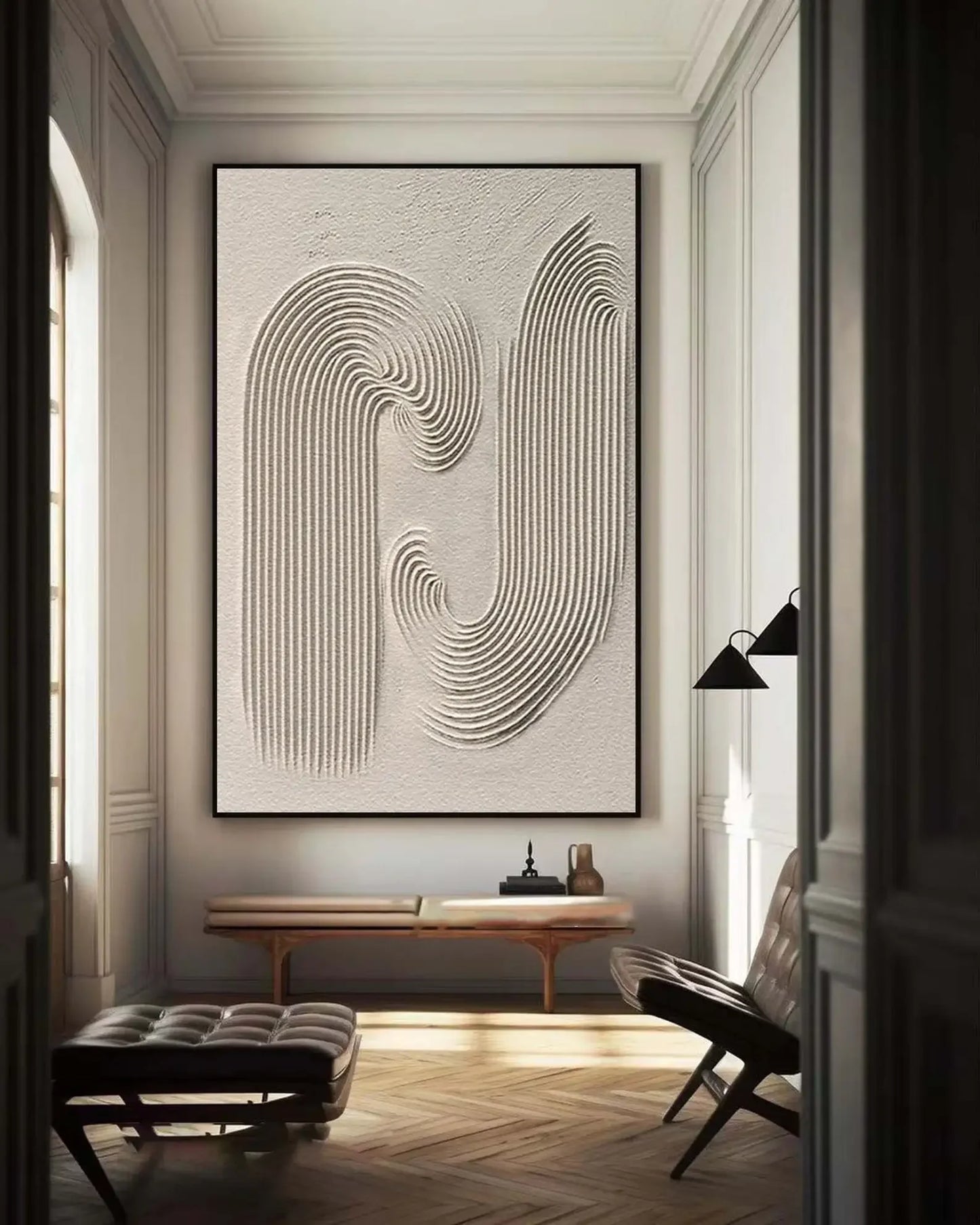 Kivera Canvas — Muted Geometric Abstract Wall Art on Canvas